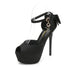 Elegant Peep Toe Platform High Heels Pumps for Women - Stylish Wedding Shoes with Stiletto Heels & Slingback Design Perfect for Brides and Special Occasions